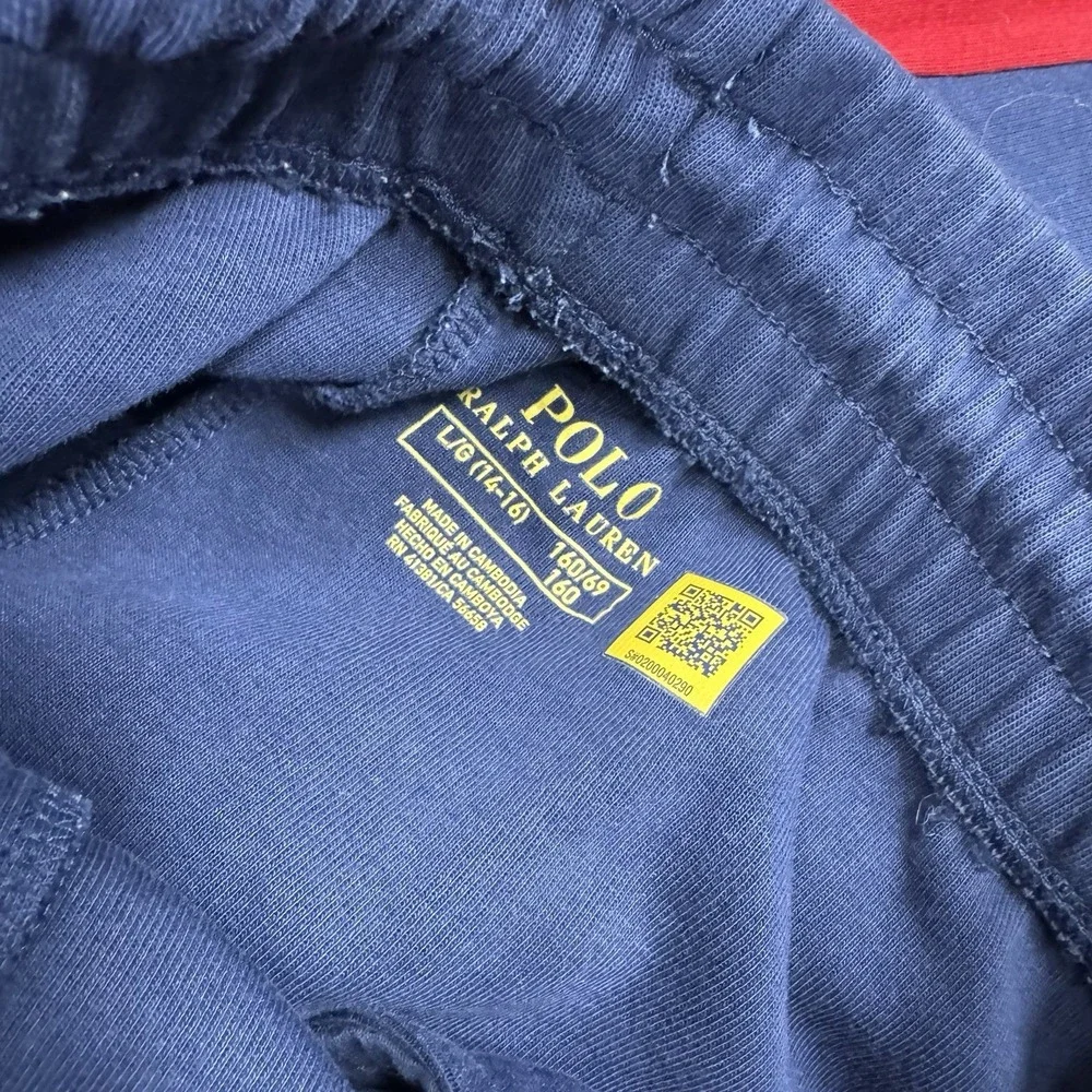 Polo Ralph Lauren 1992 Patch Boys Jogger Track Pants‎ Sz L(14-16) Preppy